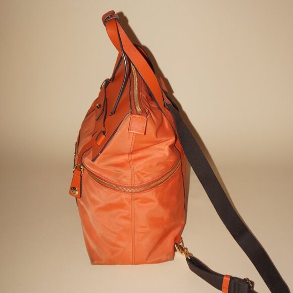 Henri Bendel Nylon Jetsetter Convertible Orange Backpack main image 10